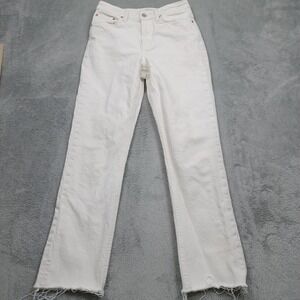 Mavi Jeans Womens 27 White Denim New York High Rise Straight Leg Preppy